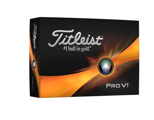 Titleist Pro V1 Golf Balls - Low Long Game Spin for Distance, High Greenside Spin for Control