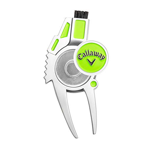 All-in-One Course Care: Callaway 4-in-1 Divot Repair Tool with Ball Marker, Brush & Groove Cleaner