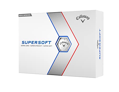 Enhance Control & Feel: Callaway Supersoft Golf Balls (White, Dozen)