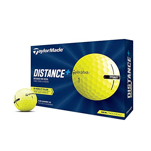 TaylorMade Distance+ Yellow Golf Balls - High Visibility, Max Distance, Soft Feel (Dozen)</h2> <p>&nbsp;</p>
