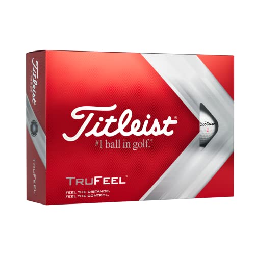 Titleist TruFeel Golf Balls (White, Dozen) - Ultra-Soft Feel, Long Distance, Excellent Control
