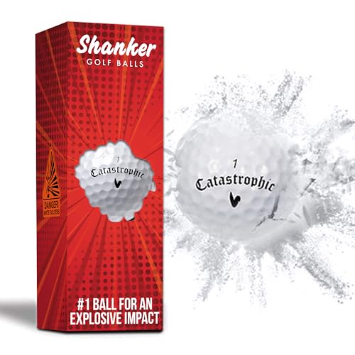 Shanker Golf Exploding Prank Golf Balls (3 Pack) - Hilarious Gift for Golfers (Explodes on Impact with Smoke!)
