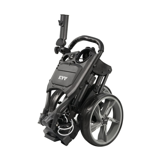KVV 3 Wheel Foldable Golf Push Cart: Ultra-Portable & Lightweight for Effortless Golfing