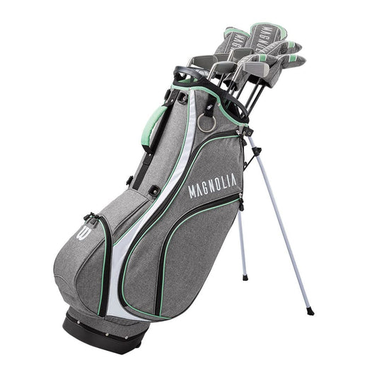 Effortlessly Enjoy the Game: Wilson Magnolia Women's Complete Golf Set (Gray-Mint, Carry Bag)