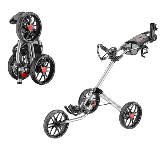CaddyTek CaddyLite 15.3 V2: Stylish & Compact Push Cart for Effortless Golfing
