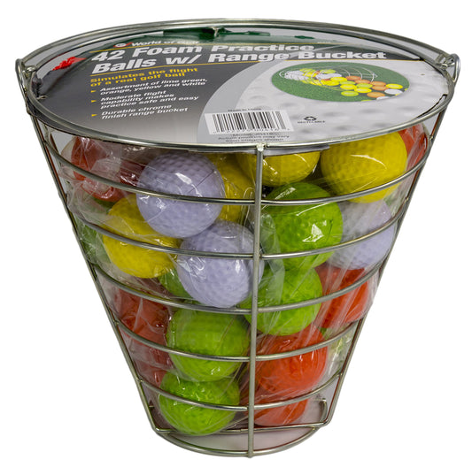 Jef World of Golf Multi-Color Foam Practice Balls (42 Pack)